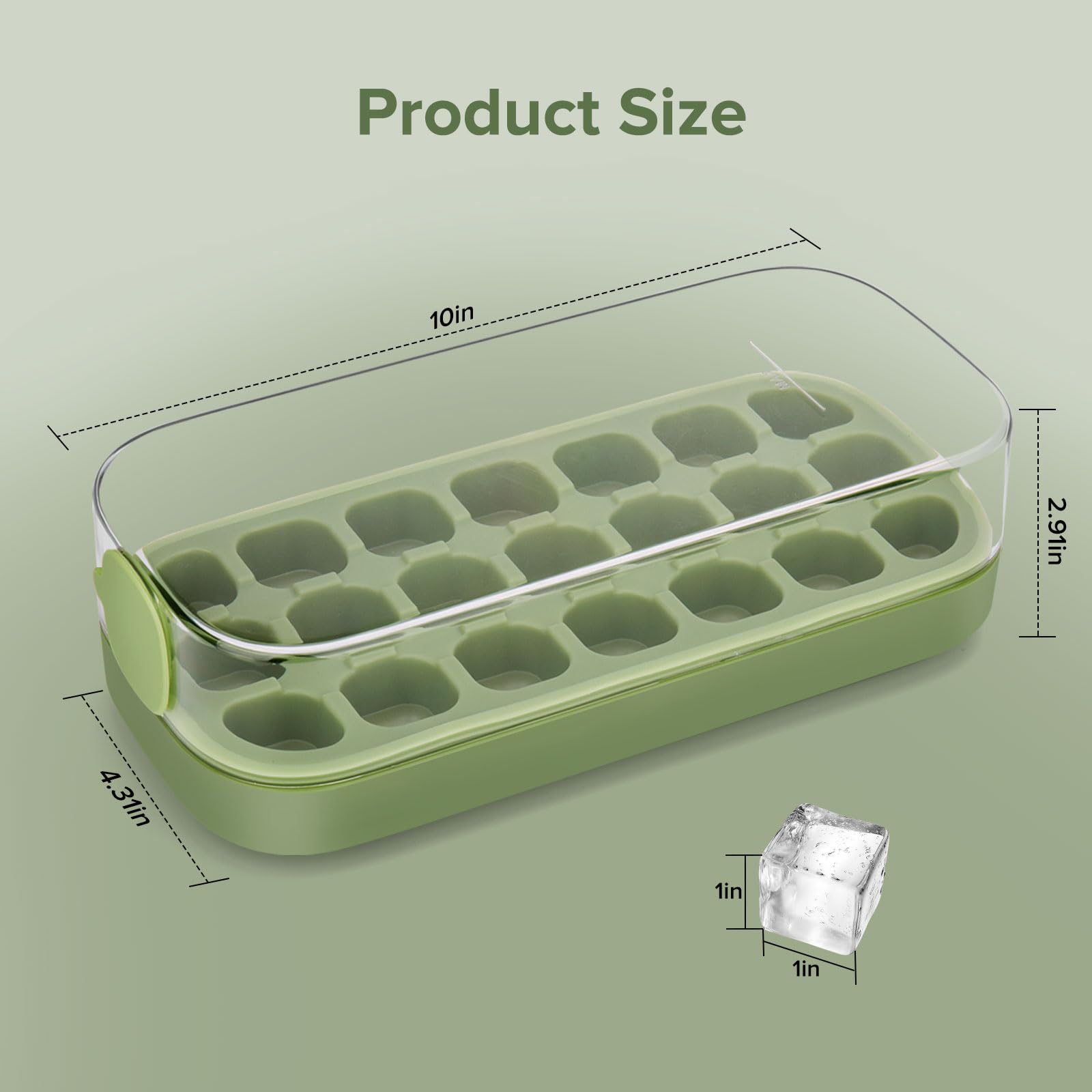 Amazon.com: 2025 Ice Cube Tray with Lid and Bin 21 Pcs Quick-Fill 