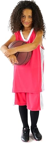 Miniatura 7 de Conjunto de camisetas de baloncesto prémium para niños, camisetas deportivas y pantalones cortos deportivos para jóvenes y niños de 6 a 12 años,