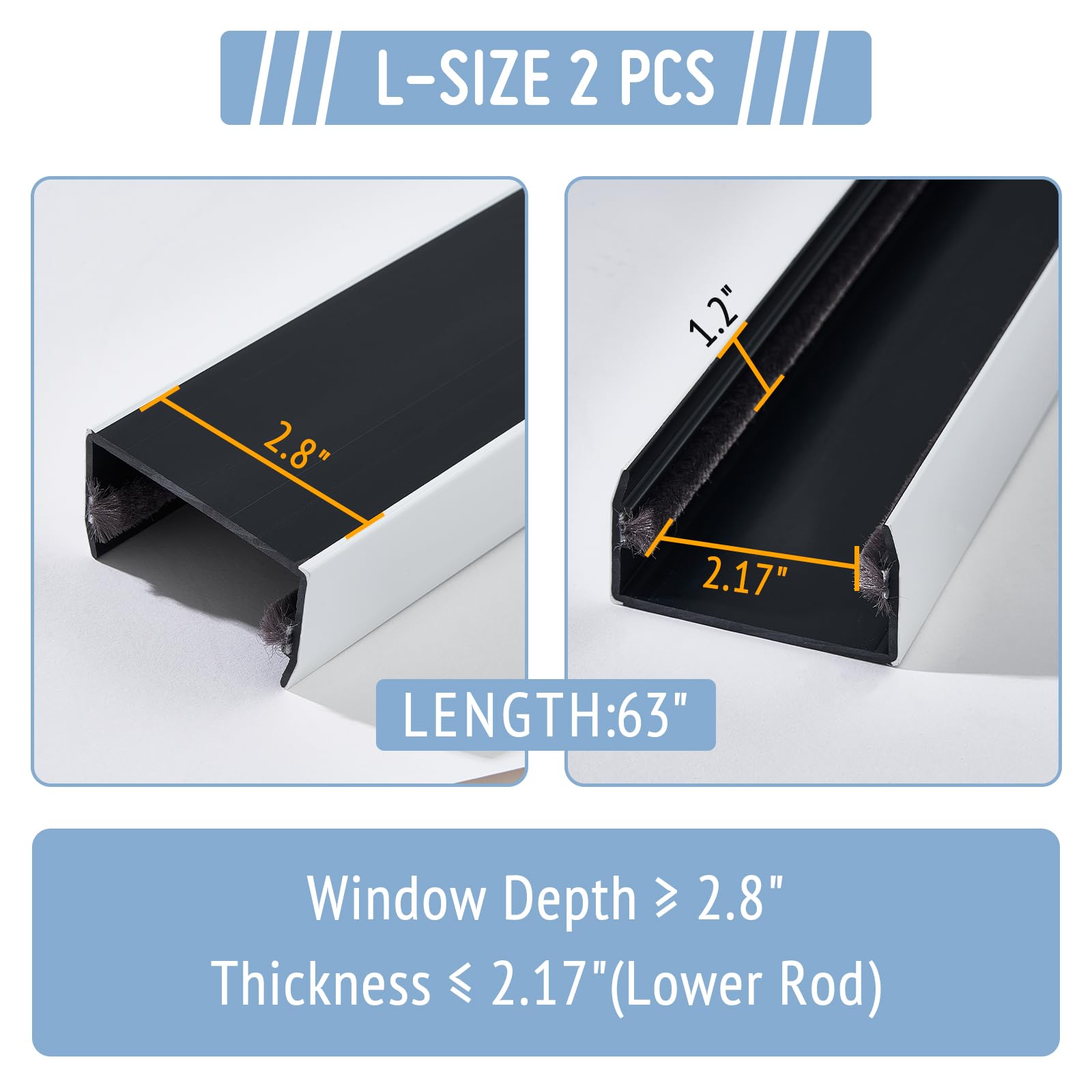 Strisce Oscuranti A L Per Finestre – Blocco Luce 100% In PVC, 4 Pezzi, Tagliabili, Per Tende E Persiane In Camera Da Letto E Home Theater