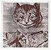 3dRose QS 110207 _ 9 Vintage Alice im Wunderland Katze Quilt Platz, 22 von 22