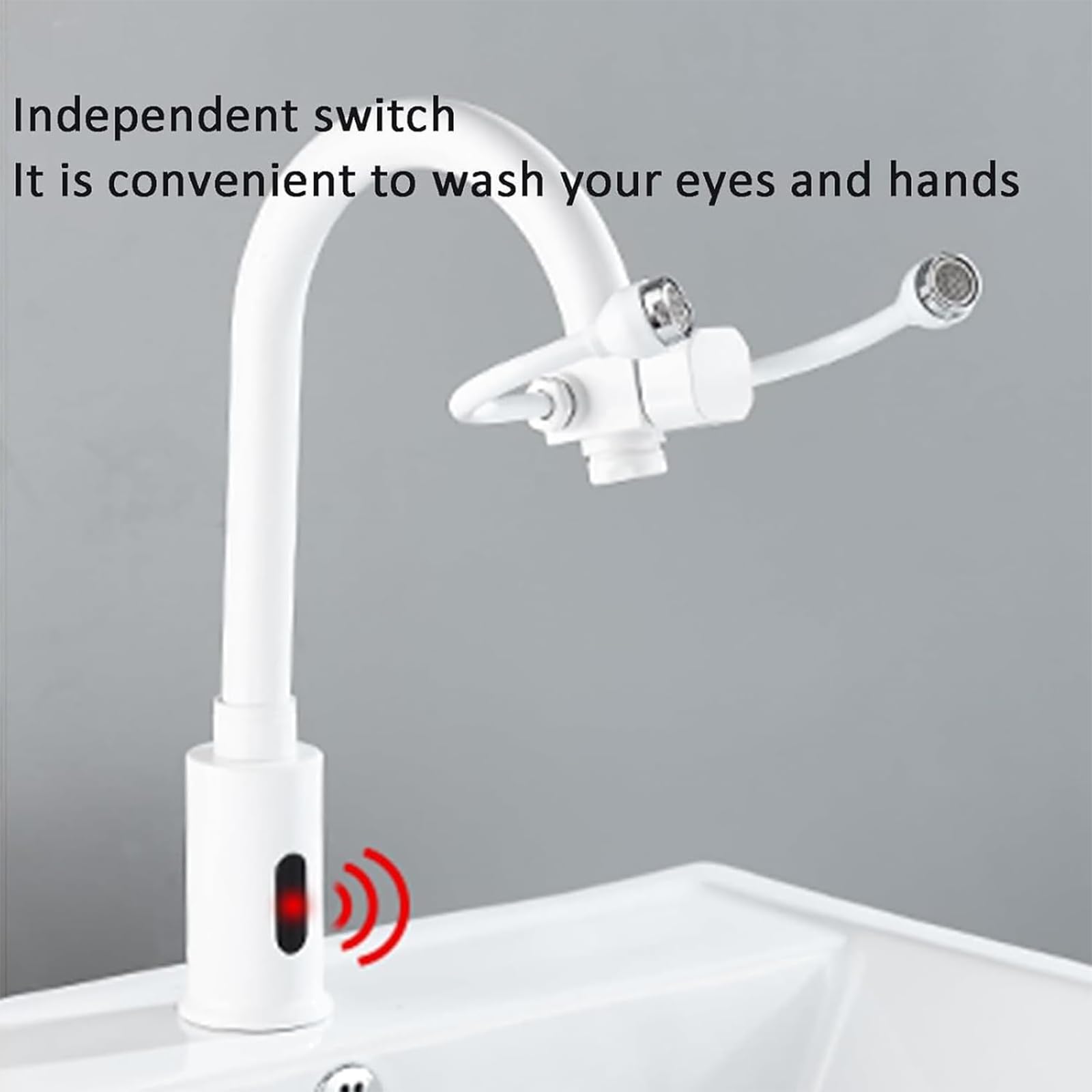 Automatyczna stacja do przemywania oczu, dwustrumieniowe przemywanie oczu, dwuwarstwowa odległość filtracji/wykrywania 8-30 cm/kierunek wylotu wody obracany o 180° / woda automatycznie