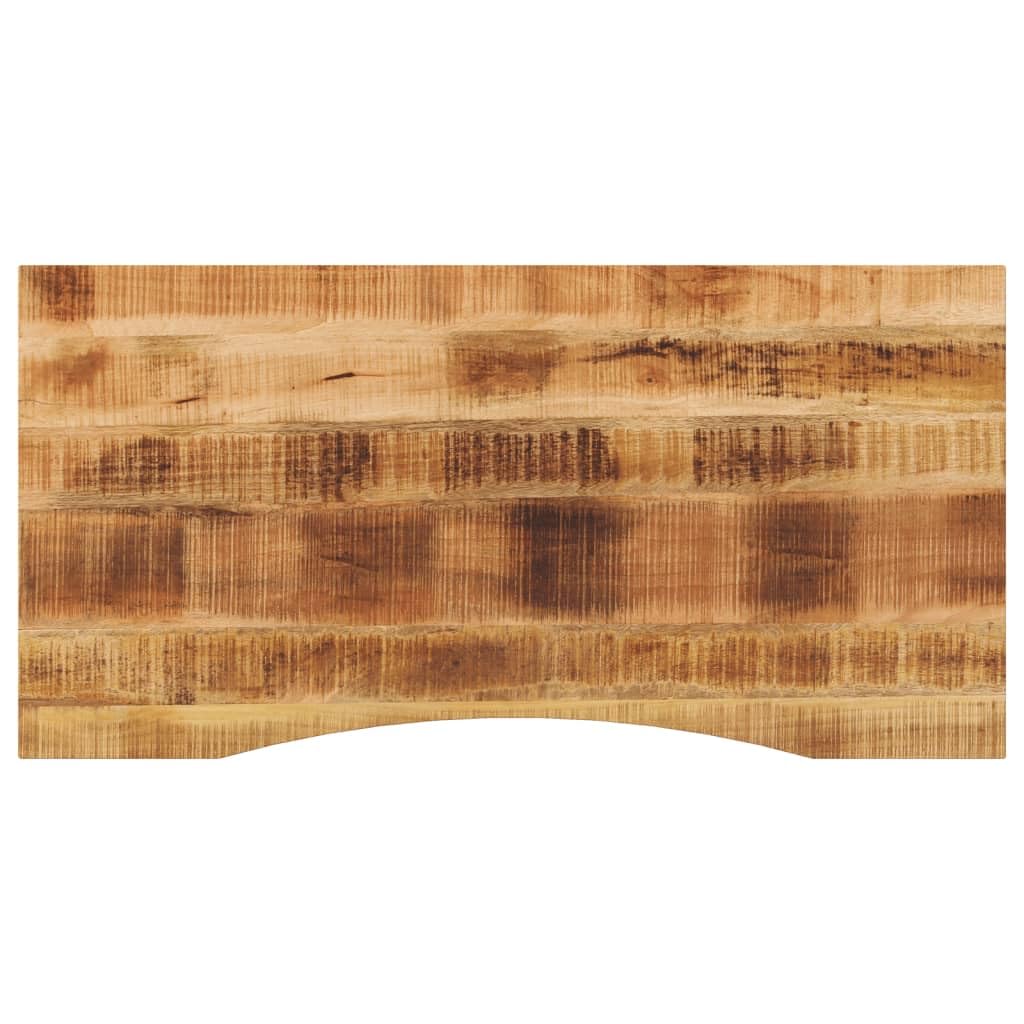 vidaXL Desk Top with Curve, Coffee Table Top for Living Room, Dining Table Top for Study Gaming, Computer Desk Top, Solid Wood Rough Mango