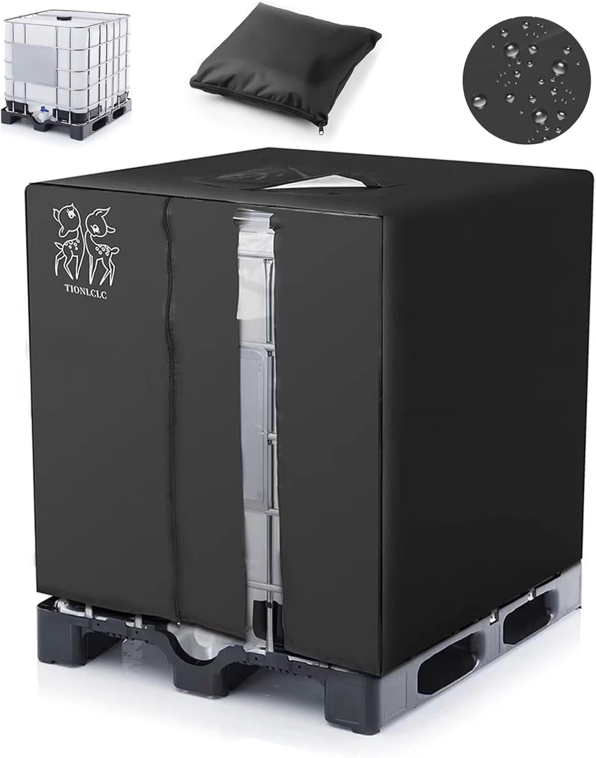 Amazon IBC トートカバー 1000L レインバレル用 TIONLCLC 275ガロン IBC トートバッグ サンシェード 防水