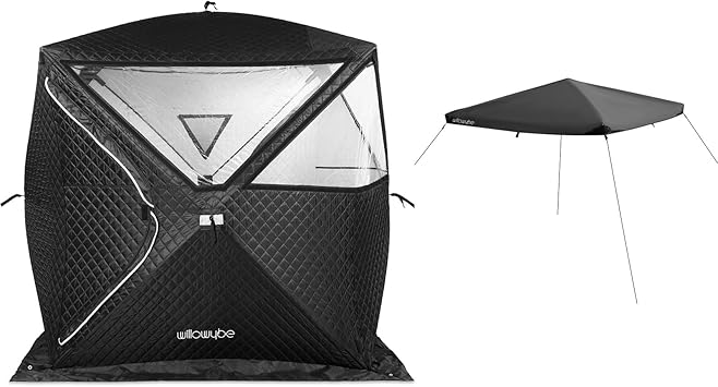 WILLOWYBE Portale Outdoor Sauna Set with Sauna Tent, Cover Protection for Dry Saune