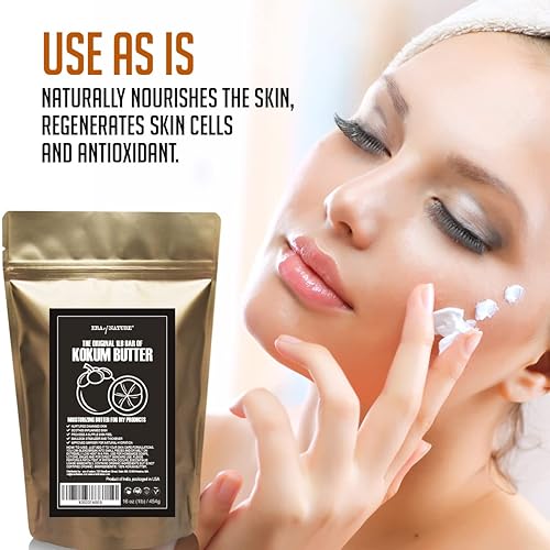Miniatura 8 de era of nature Paquete para el cuidado de la piel, mantequilla de mango cruda orgánica (2 libras) y mantequilla natural de Kokum (16 onzas),