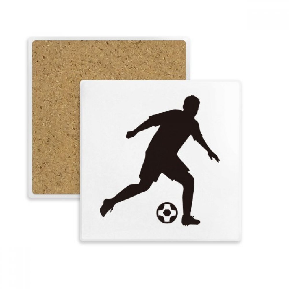 Cadeau football original avec ce dessous de tasse en pierre imprimée