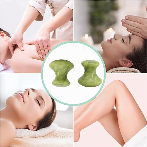 Miniatura 6 de 2 herramientas faciales de hongo, jade, gua sha, rodillo de jade, masaje de guasha, piedra de jade verde, con forma de hongo para eliminar las