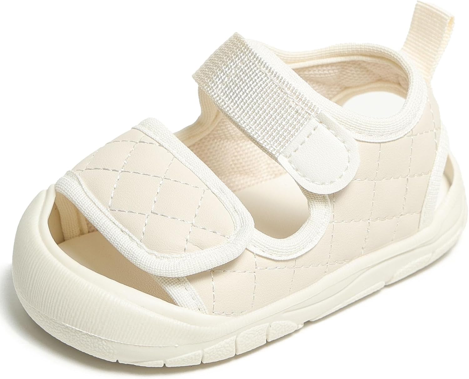 Baby Sandals for Boys Girls Protective Toe Summer First Walker Shoes | Soft breathable upper, non-slip rubber sole and adjustable straps for infants and toddlers 6-24 months