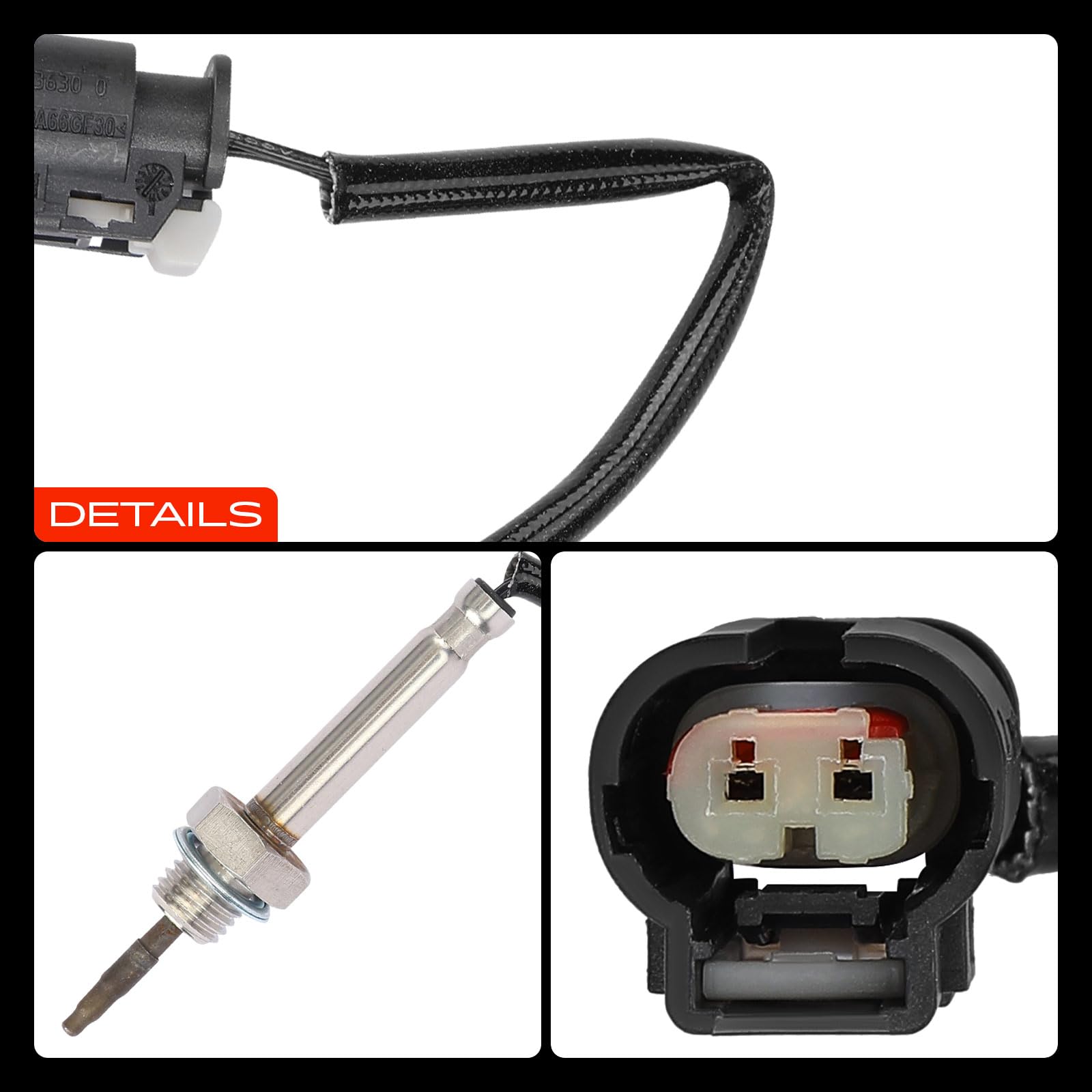Frankberg Capteur de Température d'Échappement 2-Pôles Compatible avec Série 3 E90 Série 5 F10 Série 5 Touring F11 Série 7 F01 F02 F03 F04 X5 E70 X6 E71 E72 Remplacer# 13628506995