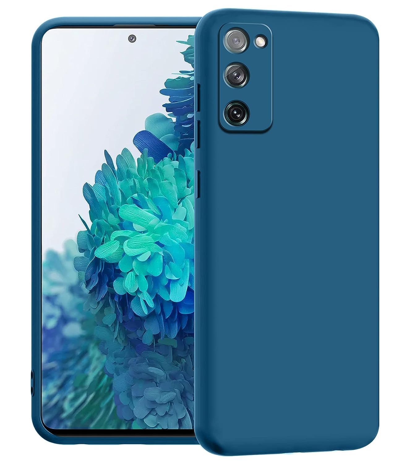 EMODIL Case for Samsung Galaxy S20 FE Back Cover Blue Slim Fit for Soft TPU Cover Flexible Silicone Cover Matte Samsung Galaxy S20 FE ® (Blue)