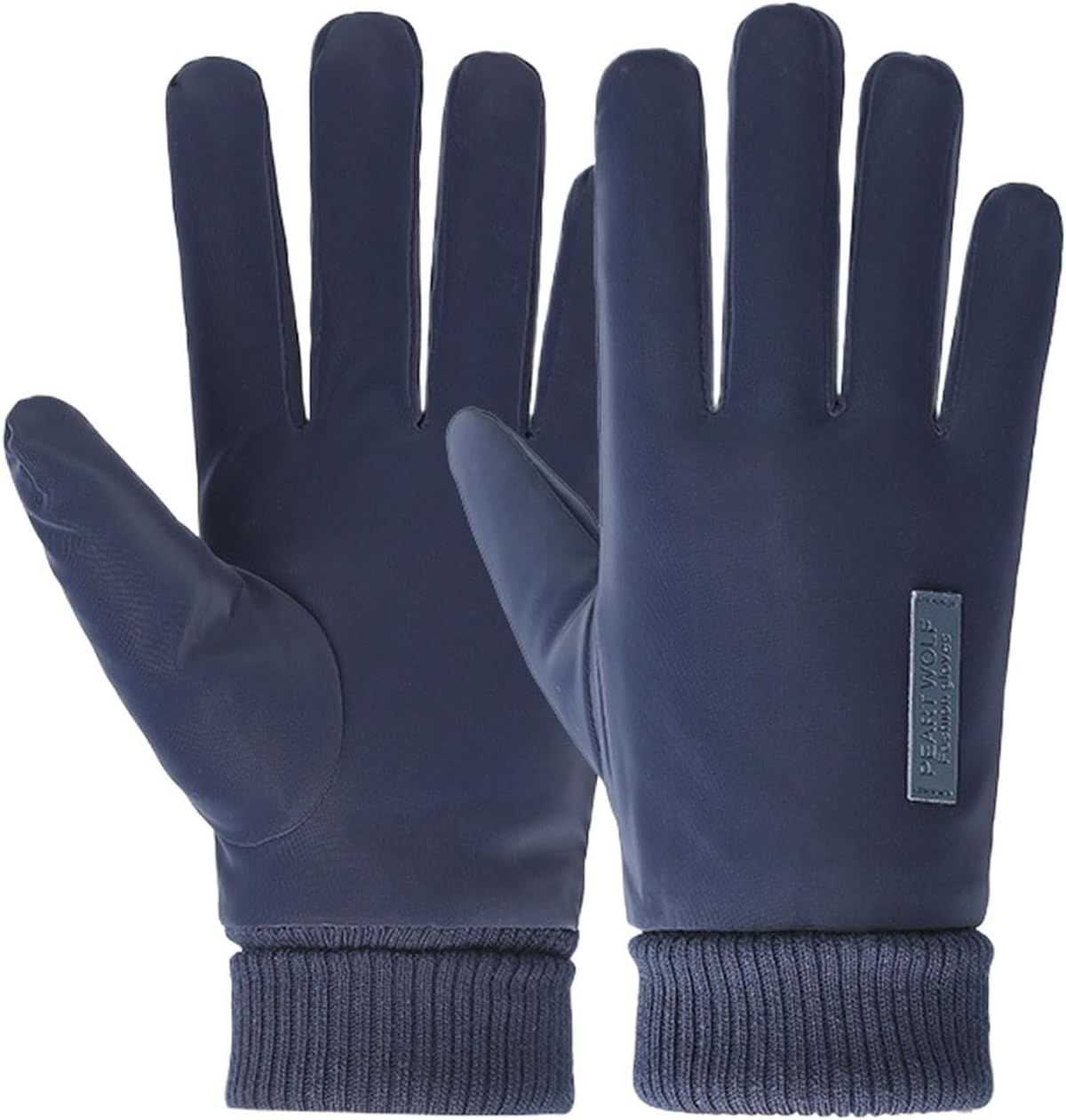 Winter Gloves for Men, Running | Touch Screen Thermal Driving Mittens - Thick Snow Insulated, Waterproof Texting Warm for Cold Weather(Blue)