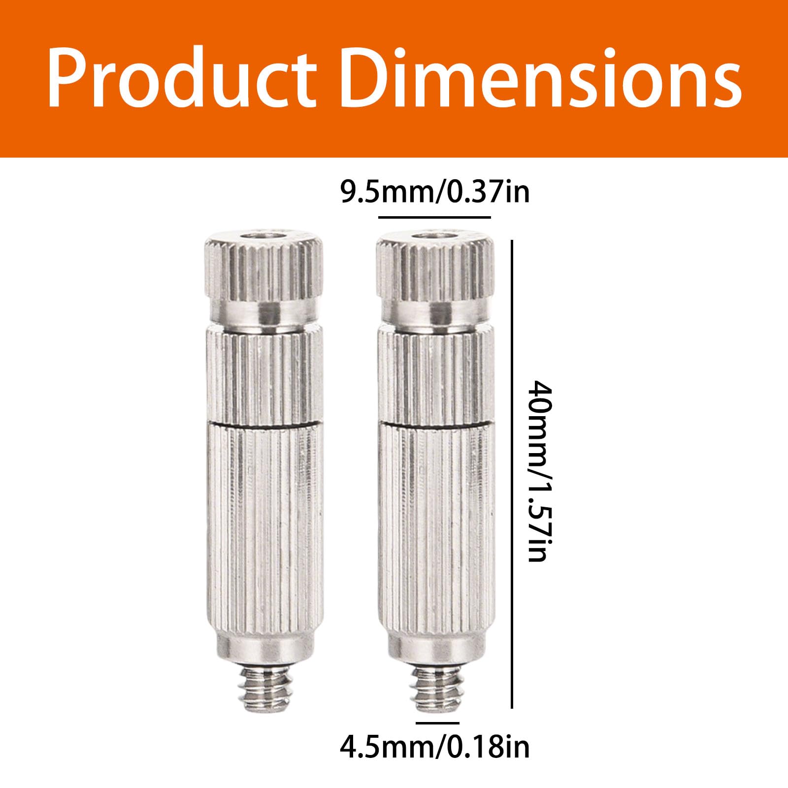 Boquilla atomizadora de aspersor de alta presión de 50 piezas | Boquillas de nebulización latón para refrigeración al aire libre,jardinería(5 sections,Orifice Dia 0.1mm)