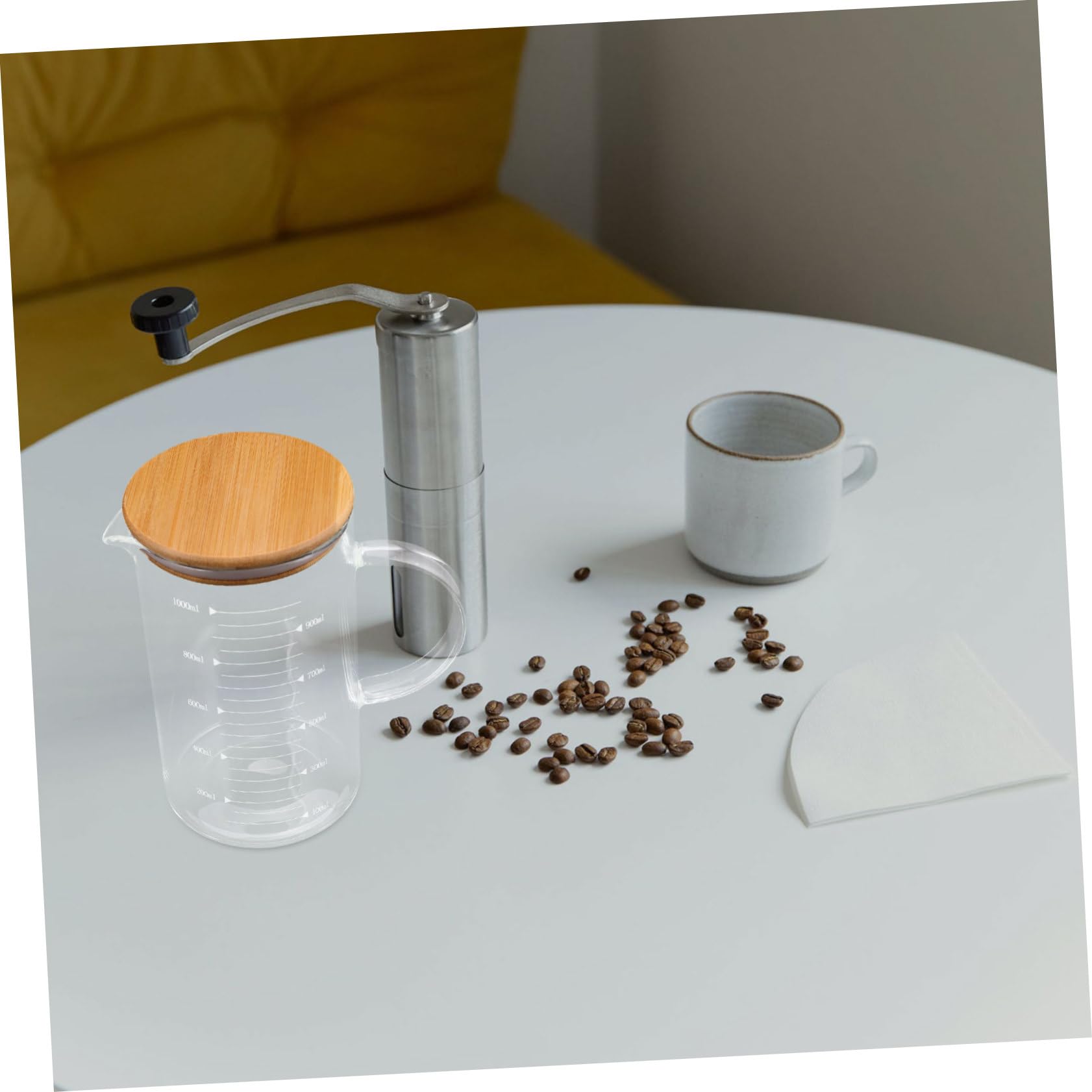 Bicchiere Graduato Con Coperchio Caraffa Per Bevande Misuratore Con Scala Per Tè Succo e Caffè Design Elegante e Pratico Per La Cucina