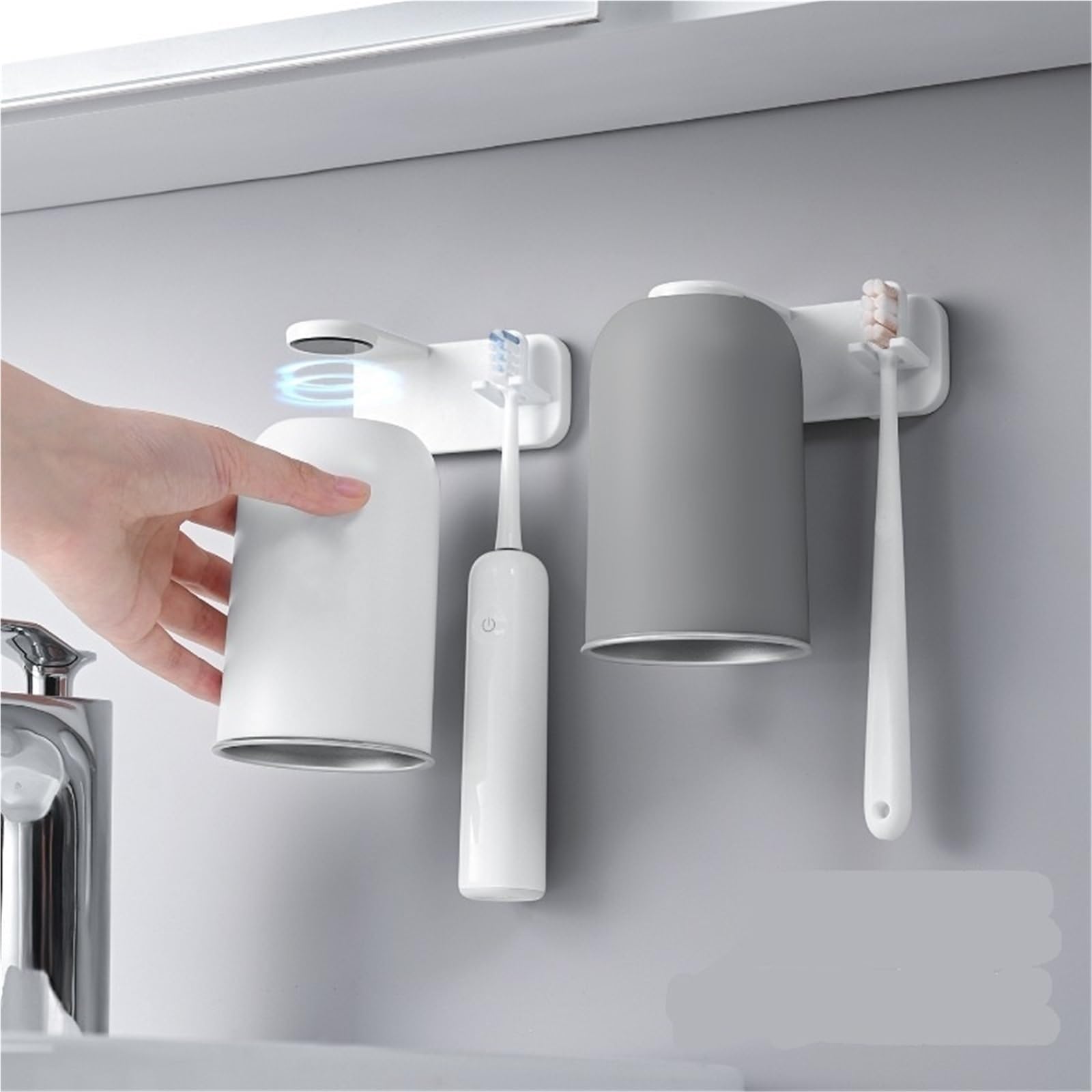 1Pcs Mouthwash Cup, Toothbrush Rack For Everyday Use, Home Bathroom para Ducharse,Cepillarse Los Dientes