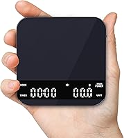 Vista 1 de Ultrean Mini Coffee Scale with Timer, Rechargeable Espresso Scale, 2kg/0.1g Accurate Scale for Espresso and Pour-Over Coffee, Portable Digital