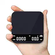 Ultrean Mini Coffee Scale with Timer, Rechargeable Espresso Scale, 2kg/0.1g Accurate Scale for Espresso and Pour-Over Coffee, Portable Digital Kitchen Scale with 3 Brewing Modes