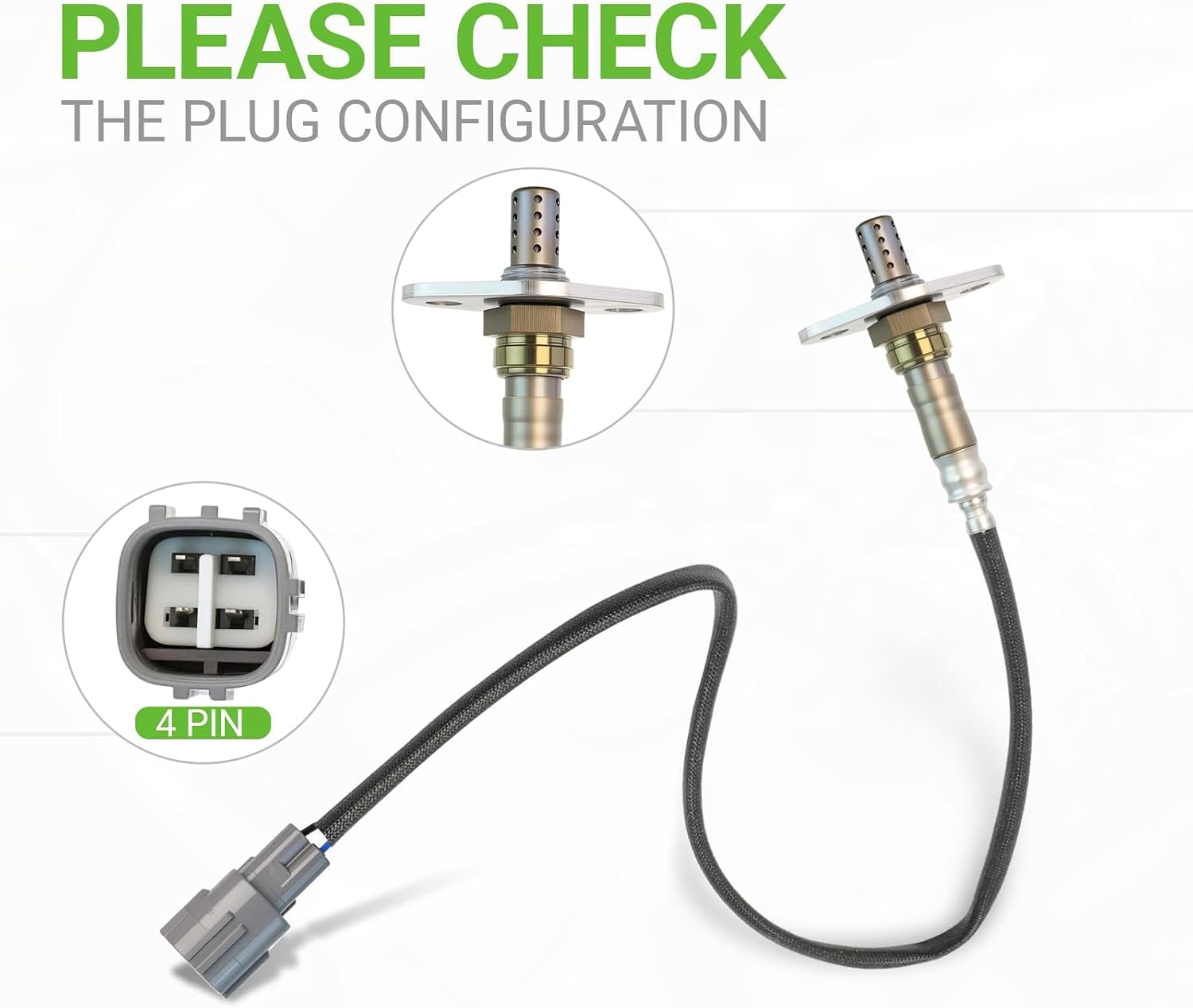O2 Oxygen Sensor 250-24052 234-4072 Compatible with Toyota 4Runner 1992-1995, Pickup 1992-1995, Previa 1991-1995, 2.4L 3.0L, Replace# 89465-28070 25024052 2344072 8946528070 Upstream or Downstream