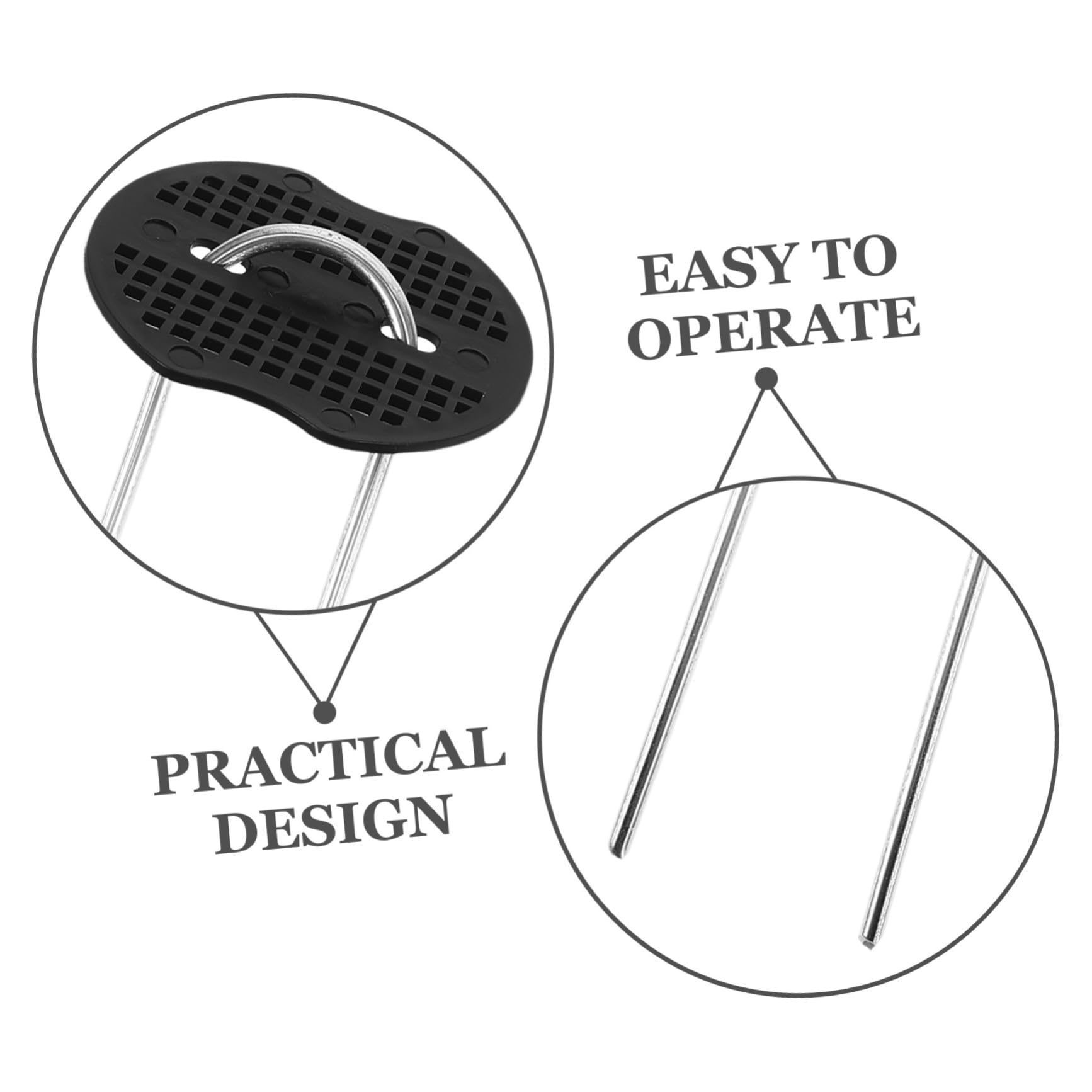 BESTonZON 50 Ensembles Piquets U Galvanisés pour Fixation Sol Lot de Outils de Fixation Solides pour Bâche Paillage et Aménagement Paysager Extérieur