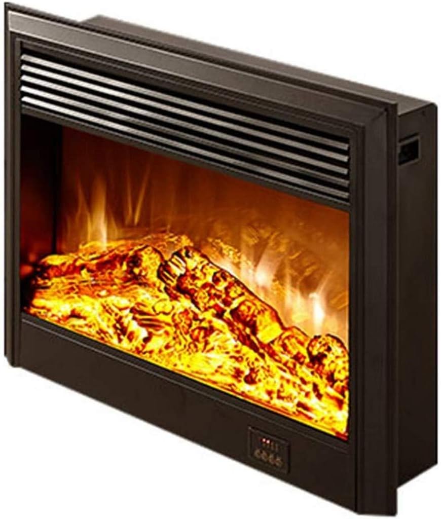 Fireplace Electric Stove Heater With Flame Effect Freestanding Fire With Remote Control Adjustable Thermostat For Living Room Bedroom 750x180x505mm