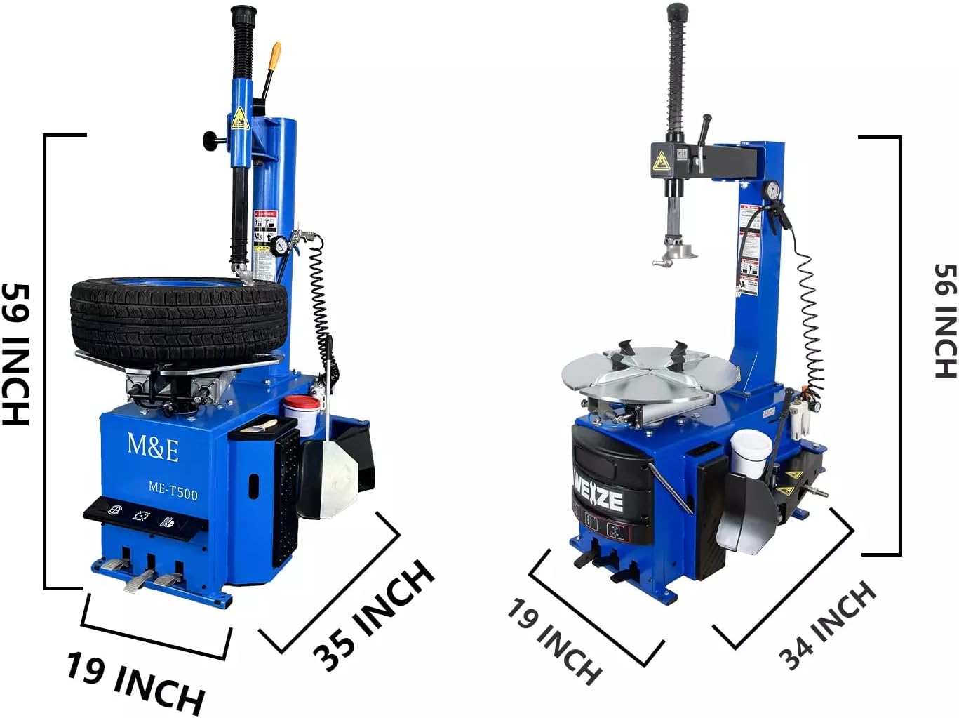 ME-T500 2.0HP 24 Inch Tire Changer Machine Wheel Tire Changer Swing Arm