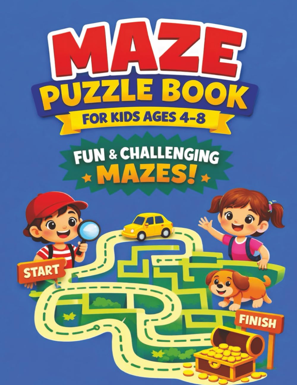 Maze Puzzle Book for Kids Ages 4–8: Fun and Learning Mazes