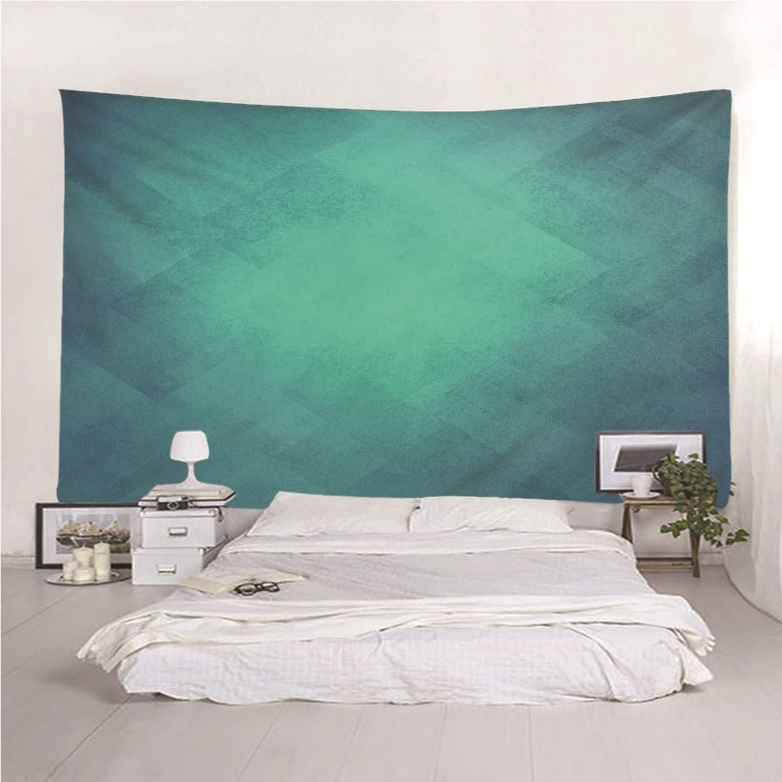 Tapiz de Tela para Pared 300x260CM,Color Sólido Tapiz Tela Pared Poliéster Verde