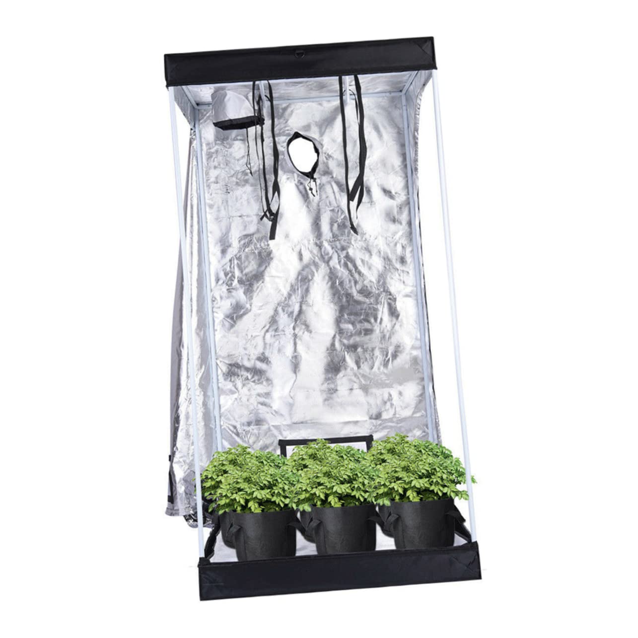 Mipcase 6 Sacchi da Coltivazione in Feltro, Riutilizzabili e Traspiranti, Manico, Drenaggio Automatico, per Piante Grasse e Piante da Appartamento