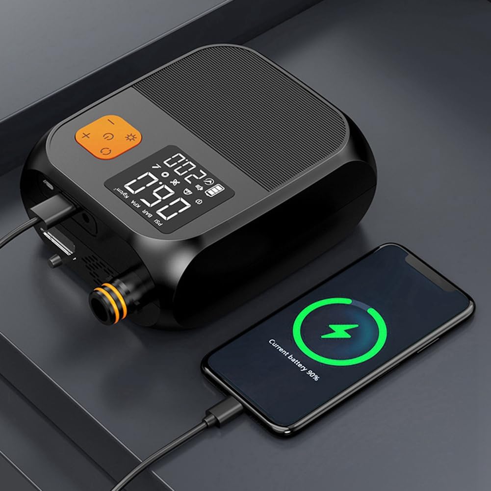 Bomba de Aire Eléctrica Portátil 80W 8000mAh Inflador de Batería para de, Botes y Kayaks Bolsa Regular