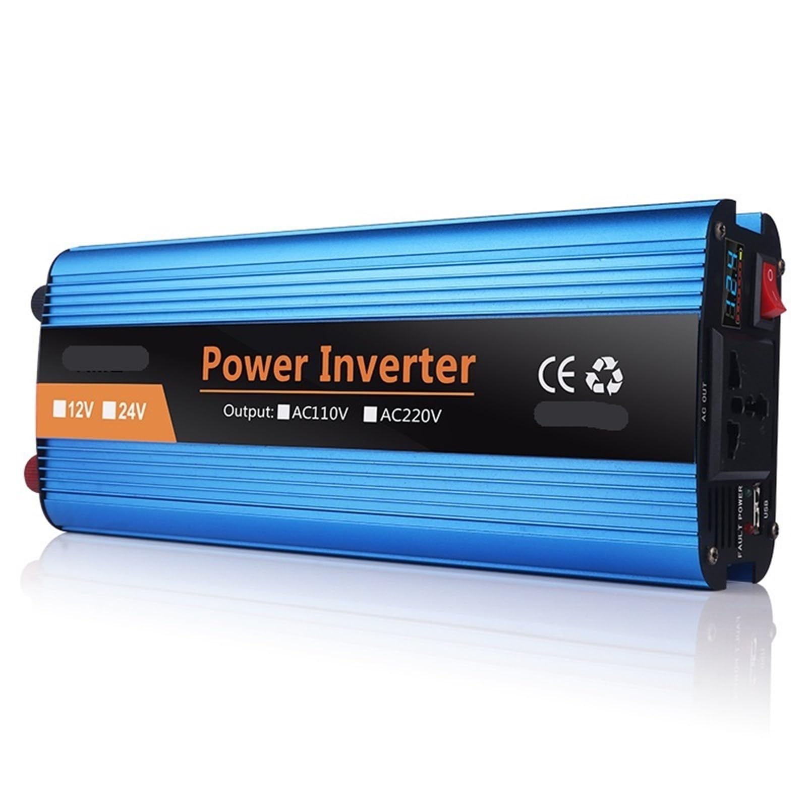 Inverter, Onda Sinusoidale Pura Inverter 500W 1200W 2000W 12V 220V Ideale For Accessori Auto Potenza Affidabile For Attività All'aperto,per Auto,Camion, Camper(12V-1200W-220V)