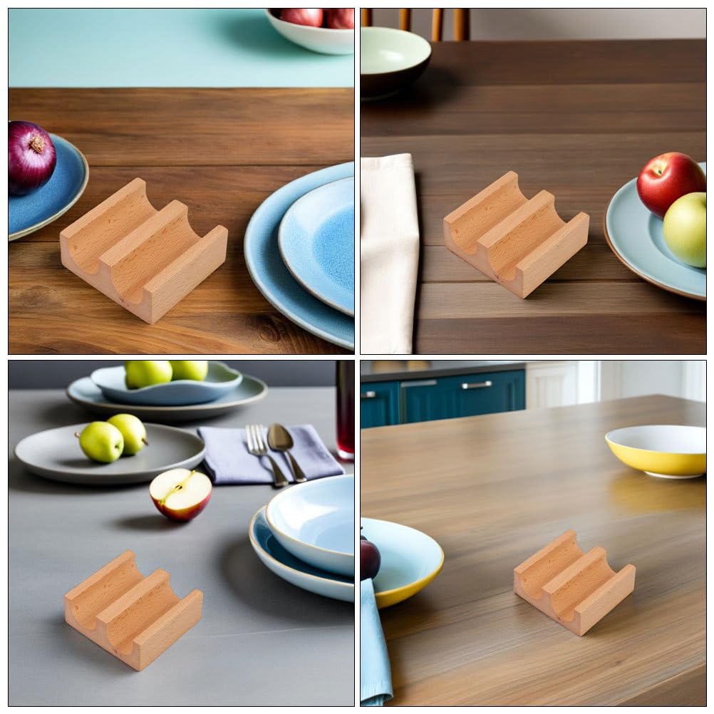 Support à Sushis en Bois en U, Lot de 2, Style Japonerie