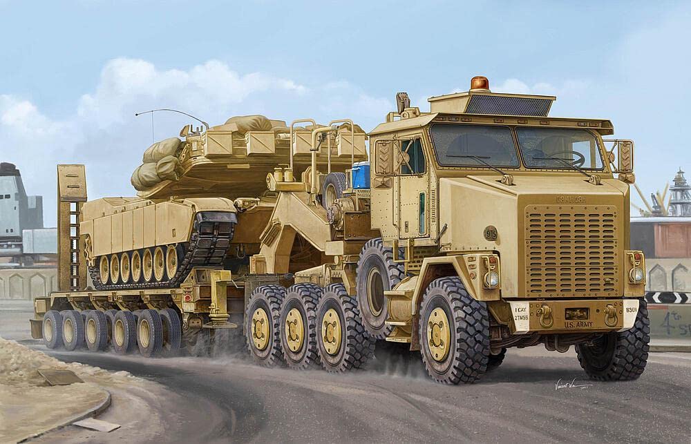 HOBBY BOSS M1070トラックトラクター & M1000重機輸送セミト Amazon | ホビーボス 1/35 アメリカ陸軍 M1070/M1000 重装備運搬車