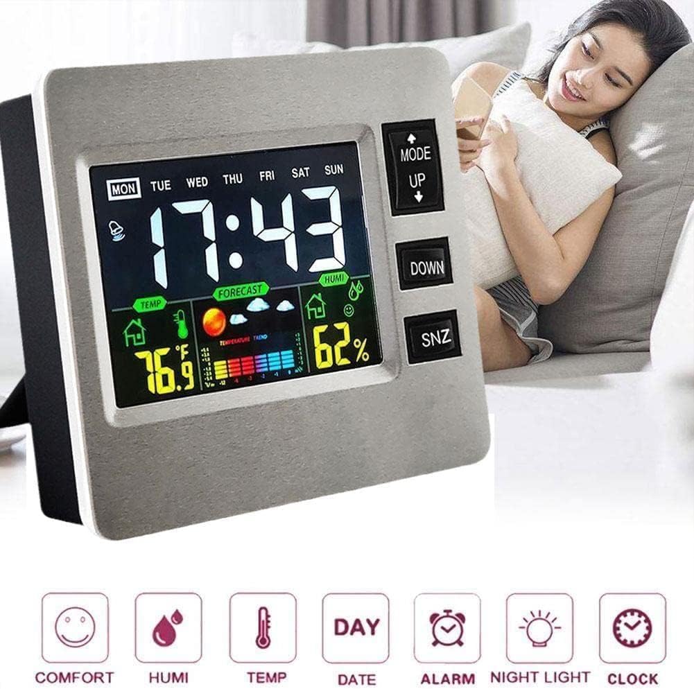 Amazon.co.jp: 天気時計 カラースクリーン デジタル表示 温度計