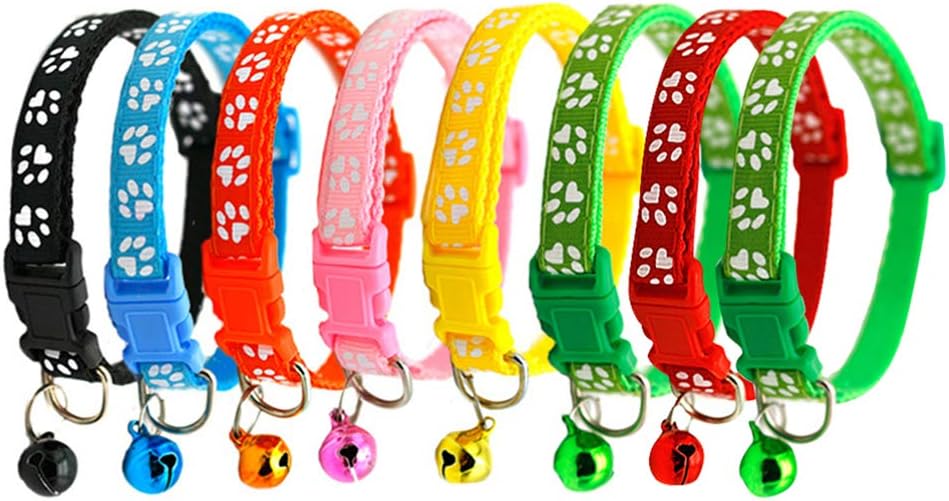 Ledmomo 犬 猫 首輪 小型 8色セット 鈴付き 簡単着脱 ネコ飾り 犬飾り Ledmomo 犬 猫 首輪 小型 8色セット 鈴付き 簡単着脱 ネコ飾り 犬飾り