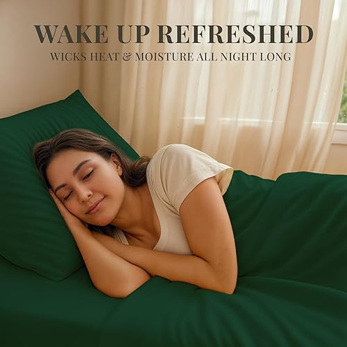 Miniatura 3 de Sacred Thread Juego de sábanas de 6 piezas de rayón derivado de bambú, vegano, refrescante y orgánico para el hogar y los hoteles, más 50 colores