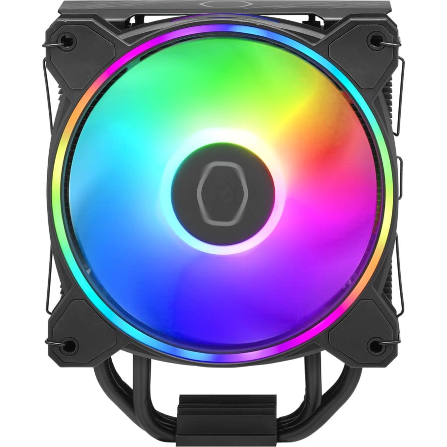 Image of Cooler Master Hyper 212 Halo Black CPU Air Cooler,120 Halo PWM Fan,Dual Loop ARGB,Aluminum Top Cover,4 Copper Heat Pipes,154mm Tall,AMD Ryzen AM5|AM4,Intel LGA 1851|1700|1200 Brackets,(Pack of 10)