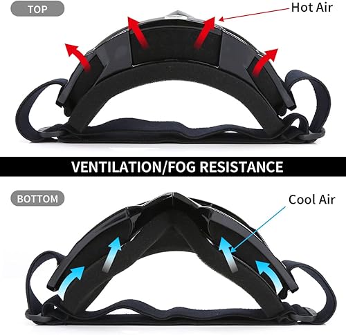 Miniatura 5 de JAMIEWIN - Gafas de motocross, gafas de cuatrimoto, UTV MX OTG, gafas para ciclismo, antirayos UV, resistentes a los arañazos, a prueba de polvo,