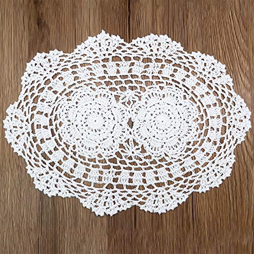 Phantomon PTM-OVC-BGE-S Lace Doilies Handmade Crochet Placemats Cotton Doilies Cloth Lace thumb #1