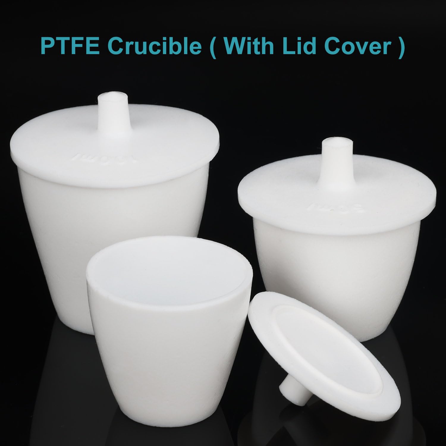 stonylab Crogiolo in PTFE, 30 ml Forma Alta Laboratorio PTFE Teflon Crogiolo Tazza Bicchiere con Coperchio per La Ricerca di Laboratorio