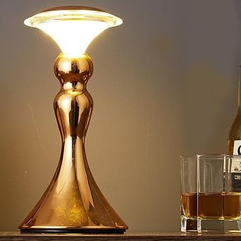 Elegant Touch Fish Tail Lamp Warm Rechargeable Table Light for Bedroom Living Room Camping Romantic Decor Gold(Gold)