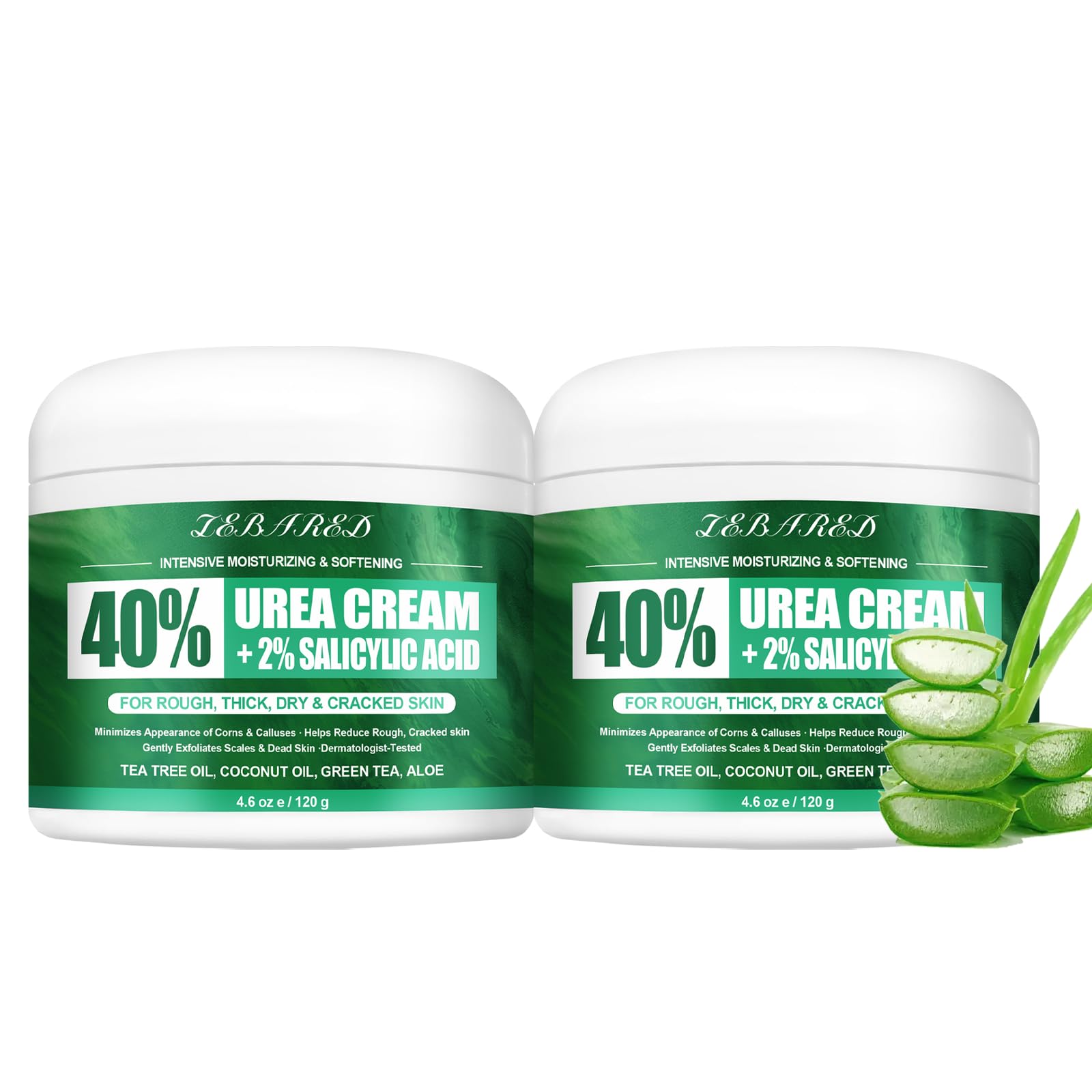 Urea Cream 40 Percent For Feet Maximum Strength, Plus 2% Salicylic Acid with Hyaluronic Acid, Urea Foot & Hand Cream for Dry Cracked, 4.6 oz 4.6 Fl Oz (Pack of 2) 4.6 Ounce
