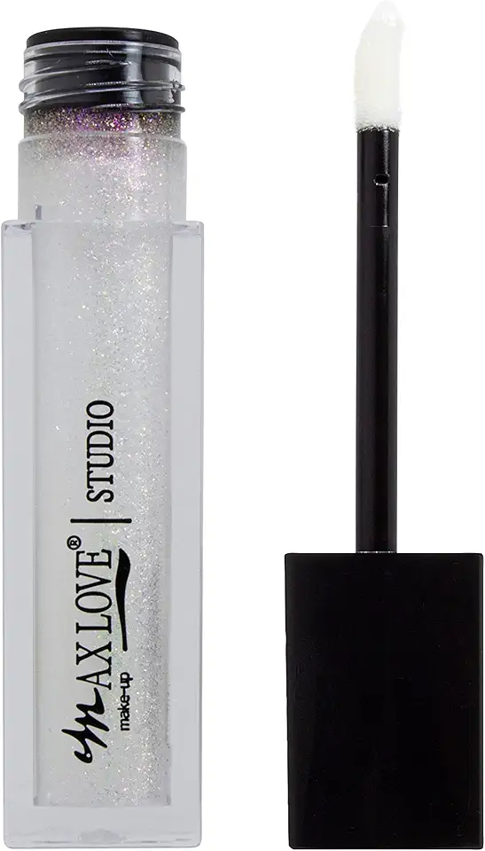 Gloss Labial Lip Volumoso Max Love Cor 15 - Incolor com Glitter - Aumento dos Lábios…