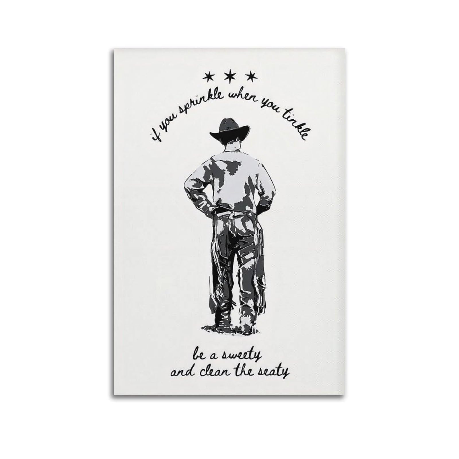 JoenTdrn Funny Bathroom Aesthetic Canvas Wall Art Print Home Decor for Bedroom Living Room20x30inch(50x75cm) Unframe-style