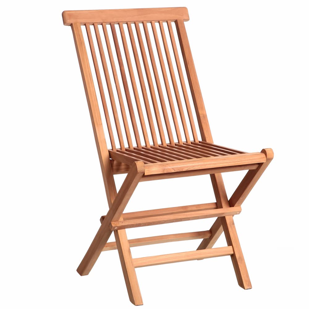 LOLAhome Silla Plegable para jardín de Teca marrón Garden