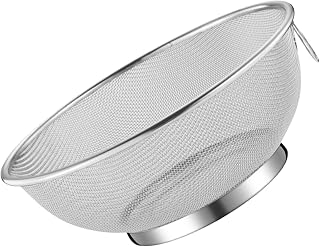 PRETYZOOM Fine Mesh Strainer for Kitchen Small Frying Filter Soybean Milk Cheese Strainer Bowl Frying Filter Multifunctional Colander