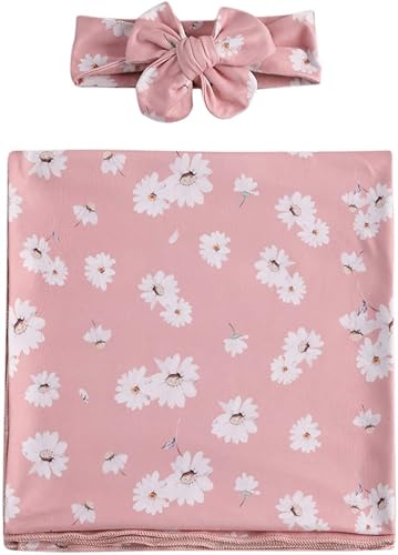 Conjunto de ropa de envolver para bebé recién nacido, manta floral para recibir saco de dormir para bebés