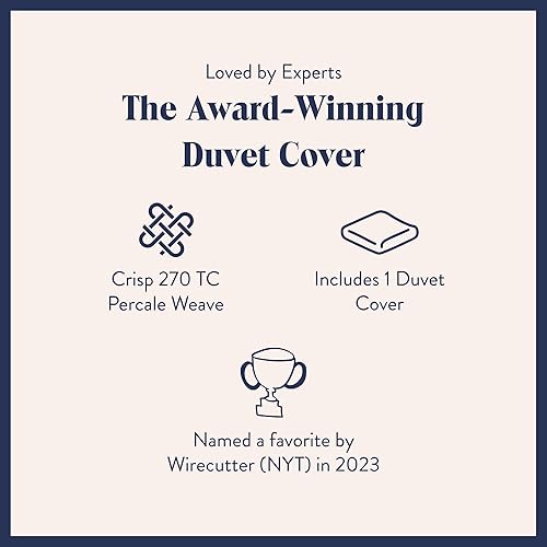 Miniatura 30 de Brooklinen Funda de edredón de percal de lujo, 100% algodón, fresca, nítida, lazos de esquina extralargos, cierre de botones, suave y transpirable