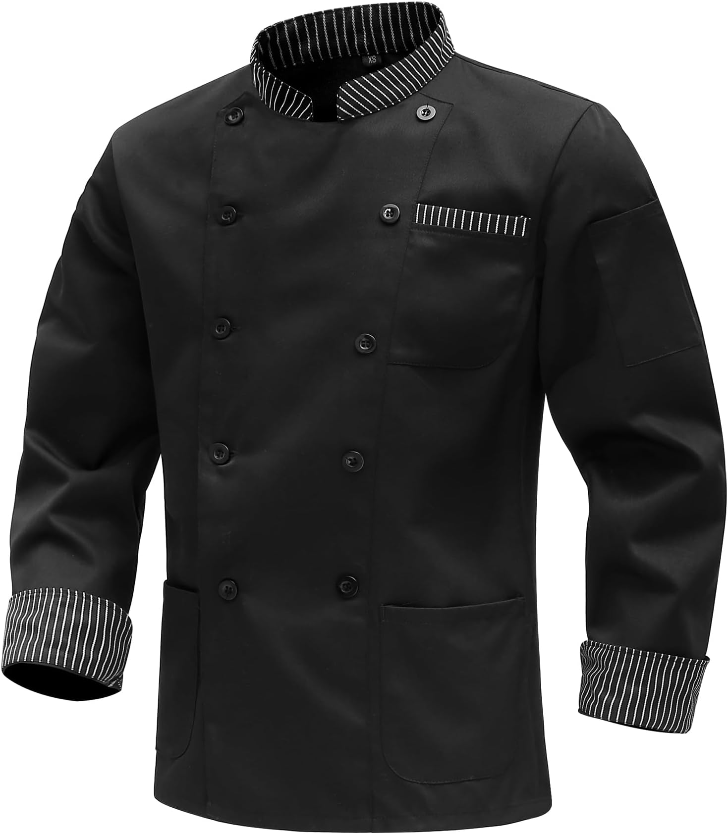 – Chef Jacket for Men Long Sleeve Chef Jacket Mens Professional Chef Uniform Restaurant Work Uniform with Buttons Hotel Kitchen Workwear