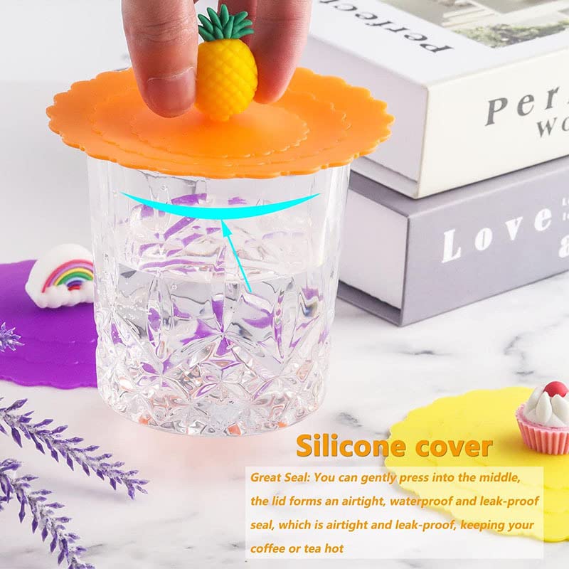8 Coperchi In Silicone Per Tazze - Colorati, Riutilizzabili E Antiperso, Per Caffè, Birra E Vino - Foto 5