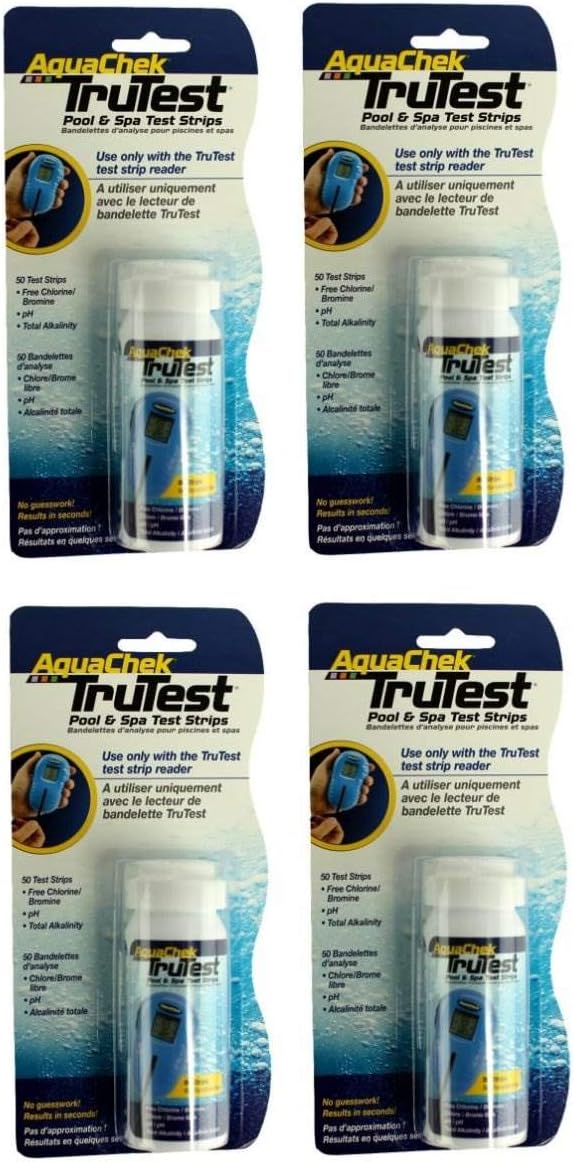 4) Aquachek 512082 TruTest Digital Reader Swimming Pool Spa Test Strips Refills