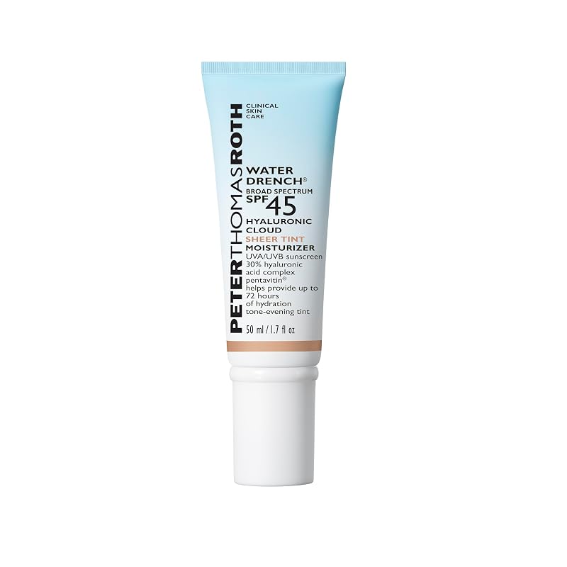 Peter Thomas Roth Water Drench® Hidratante com tonalizante e designação técnica SPF 45